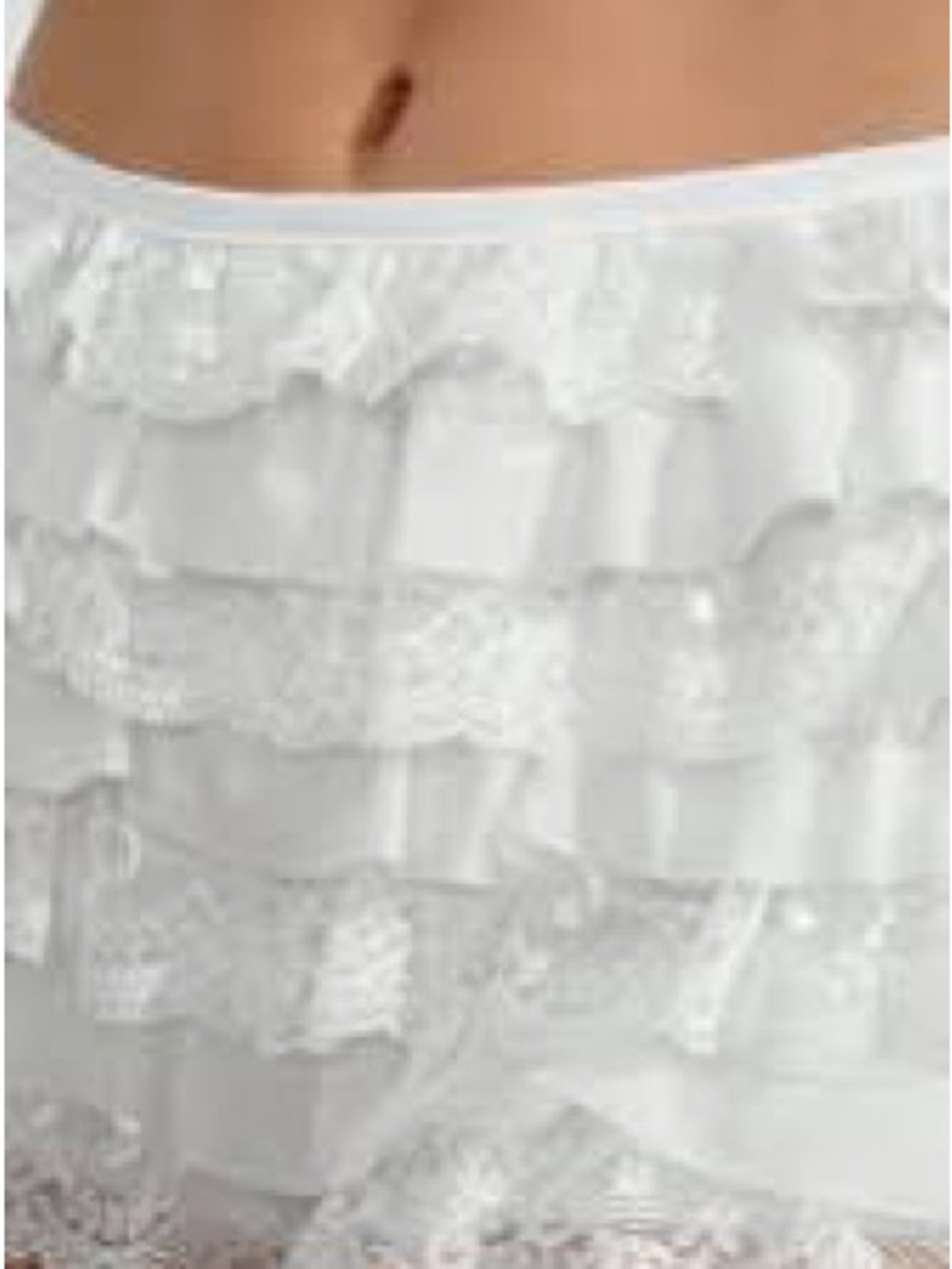 Amazon White Ruffle Lace Hipster Panty